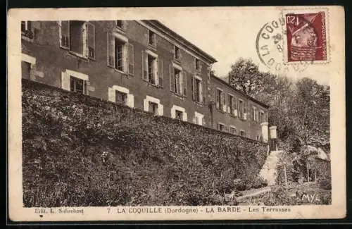 AK La Coquille /Dordogne, Les Terrasses de La Barde