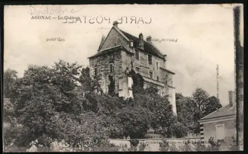 AK Agonac, Le Château entouré de verdure