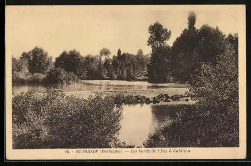 AK Mussidan /Dordogne, Les bords de l`Isle à Gabillou