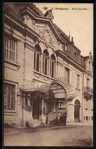 AK Périgueux, Salle des Fêtes avec son entrée élégante