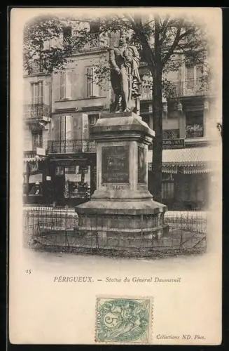 AK Périgueux, Statue du Général Daumesnil