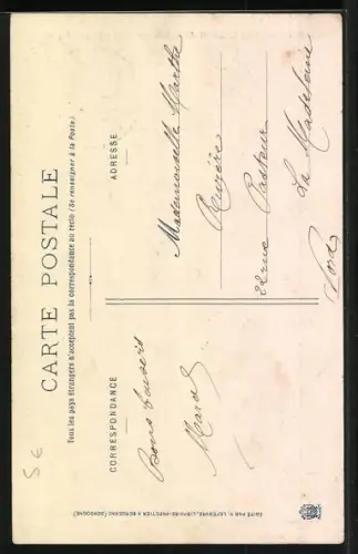 AK Saint-Germain-et-Mons, Église vue depuis l`entrée principale