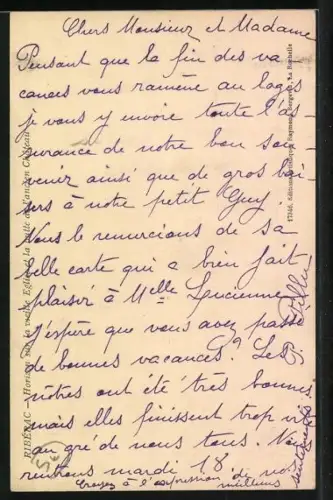 AK Ribérac, Horion sur la vieille Eglise et la butte du l`ancien Chateau