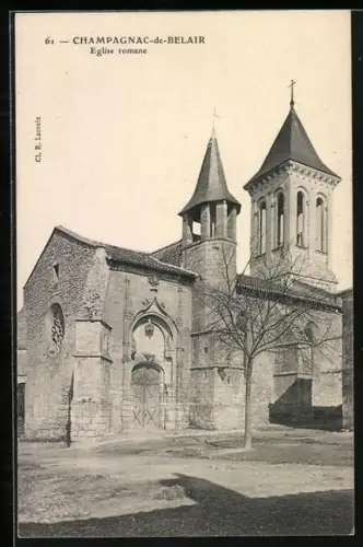 AK Champagnac-de-Belair, Église romane