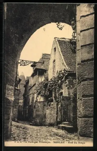 AK Sarlat, Rue du Siège dans la Dordogne Pittoresque