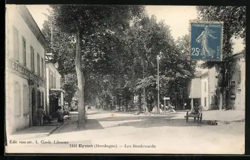 AK Eymet /Dordogne, Les Boulevards