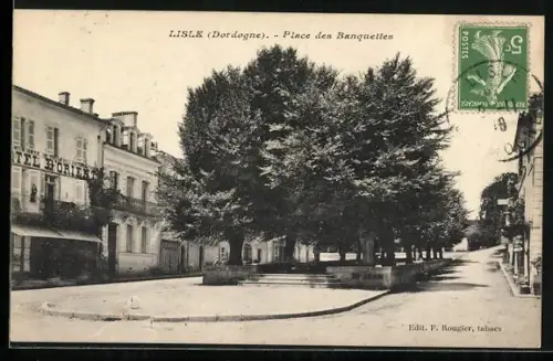 AK Lisle /Dordogne, Place des Banquettes