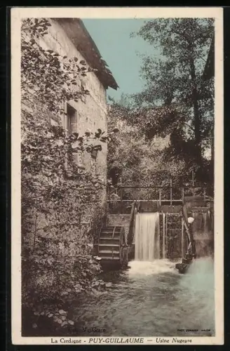 AK Puy-Guillaume, Usine Nugerre et roue à aubes sur la rivière La Credogne