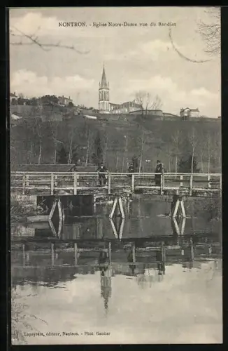 AK Nontron, Église Notre-Dame vue du Bandiat