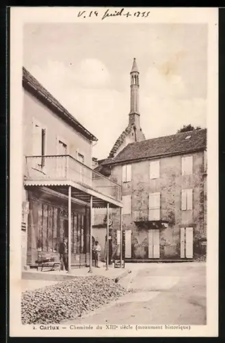 AK Carlux, Cheminée du XIIIe siècle, monument historique