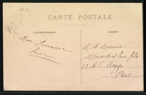 AK Beynac, Inondation de la Dordogne vue de la Gare de Vézac