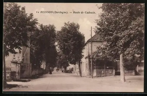 AK Le Buisson /Dordogne, Route de Cadouin