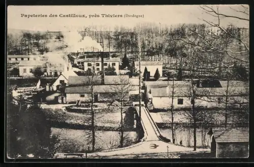 AK Thiviers /Dordogne, Papeteries des Castilloux et paysage environnant