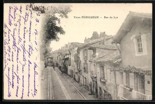AK Périgueux, Rue du Lys dans le vieux quartier de Périgueux