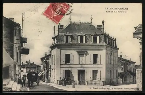 AK La Roche-Chalais, Rue de La Pourcault
