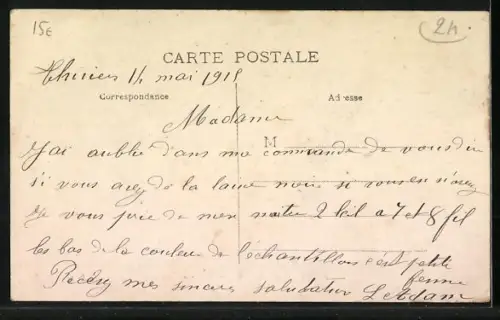 AK Thiviers, Route de Limoges, Gare du Tramway