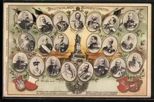 AK Deutschlands Bundesfürsten mit Günther Fürst von Schwarzburg und Rudolstadt
