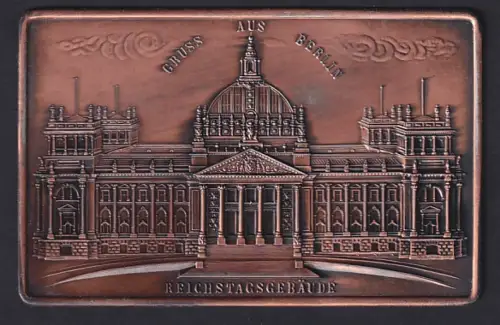 Blech-AK Berlin-Tiergarten, Blick auf das Reichstagsgebäude
