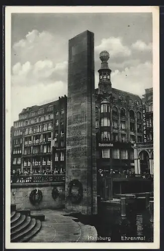AK Hamburg, Ehrenmal am Rathausmarkt