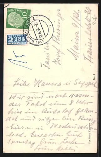 AK Darmstadt, Schloss und Marktplatz