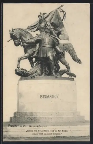 AK Frankfurt a. M., Bismarck-Denkmal