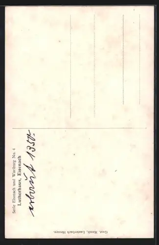 AK Eisenach, Lutherhaus, Strassenansicht