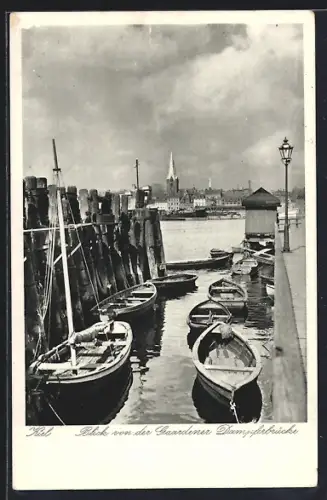AK Kiel, Blick von der Gaardener Dampferbrücke