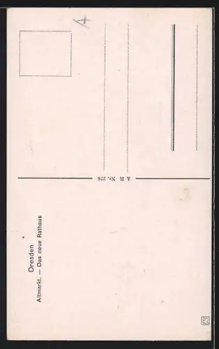 AK Dresden, Altmarkt, Neues Rathaus