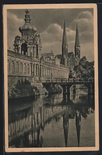 AK Dresden, Zwinger, Brücke, Kirche