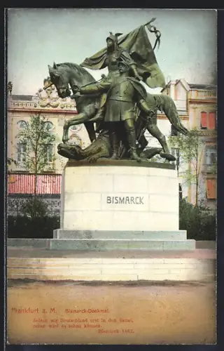 AK Frankfurt a. M., Bismarck-Denkmal