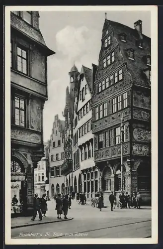 AK Alt-Frankfurt, Blick zum Römer