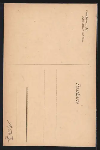 Künstler-AK Alt-Frankfurt, Alter Markt mit Dom