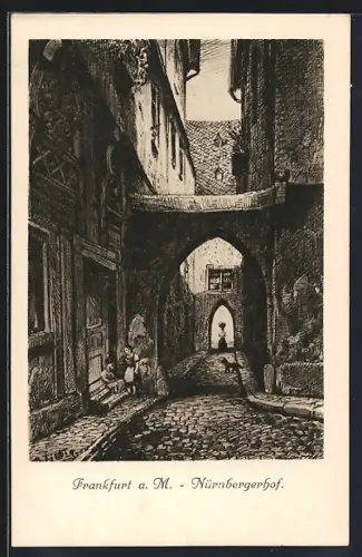 Künstler-AK Frankfurt a. M., Nürnbergerhof