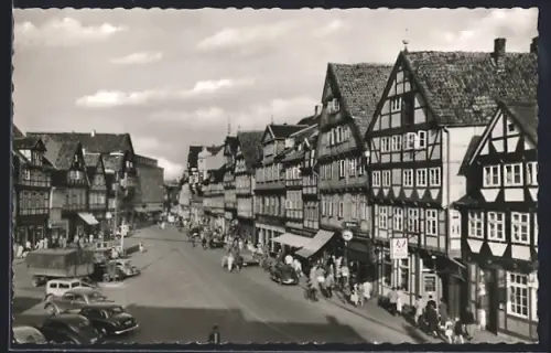AK Celle, Gr. Plan, Fachwerkhäuser, Strassenansicht