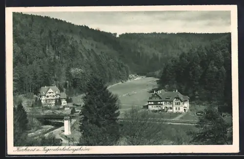AK Monbachtal bei Bad Liebenzell, Kurhaus und Jugendholungsheim