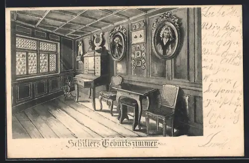 AK Marbach /Neckar, Schillers Geburtszimmer