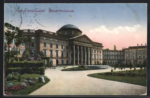 AK Kassel /Wilhelmshöhe, Schloss, Westfacade