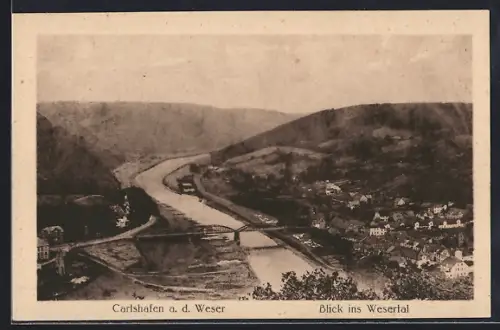 AK Carlshafen a. d. Weser, Blick ins Wesertal