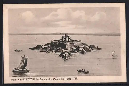 AK Steinhude, Wilhelmstein im Steinhuder Meer im Jahre 1767