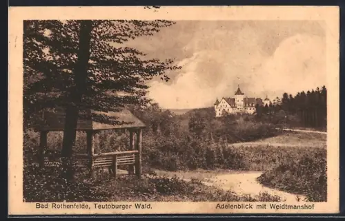 AK Bad Rothenfelde, Adelenblick mit Weidtmanhof, Teutoburger Wald