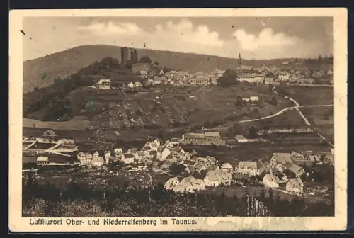AK Oberreifenberg /Taunus, Ortsansicht, Burgruine, Niederreifenberg