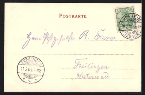 AK Hofheim a. T., Totalansicht mit Capelle