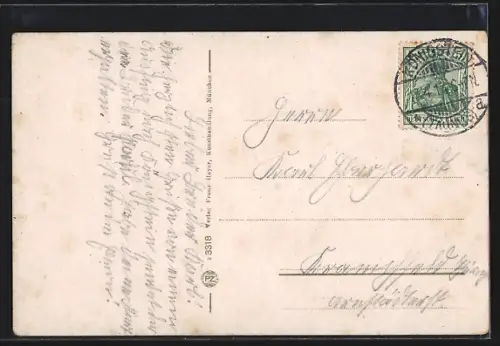 AK Königstein i. Taunus, Stadtansicht mit Burgruine