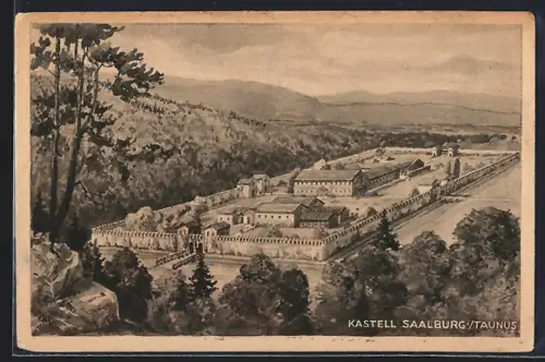AK Saalburg /Taunus, Kastell Saalburg, Gesamtansicht