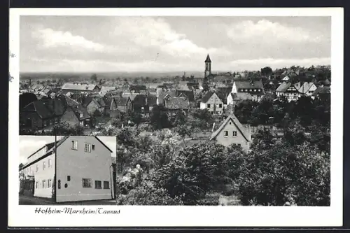 AK Hofheim-Marxheim /Taunus, Ortsansicht, Gasthaus zum Adler, Inh. Alfred Heislitz