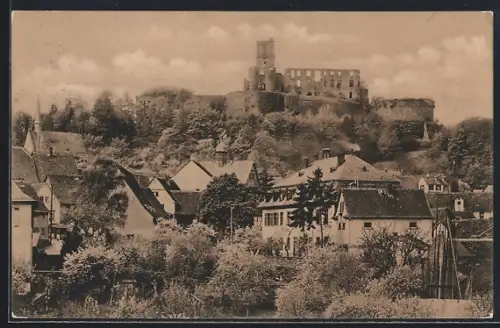AK Königstein i. T., Burg, Stadtansicht