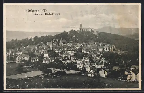 AK Königstein i. Ts., Blick vom Hilda-Tempel