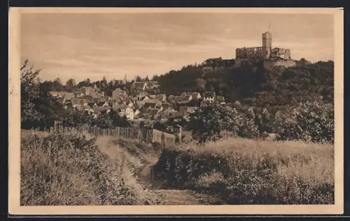 AK Königstein i. Taunus, Burg und Stadtansicht
