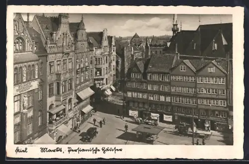 AK Kiel, Marktplatz, Persianische Häuser