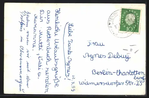 AK Rottenbuch / Ammer, Kirche und Ortsansicht mit Alpenpanorama